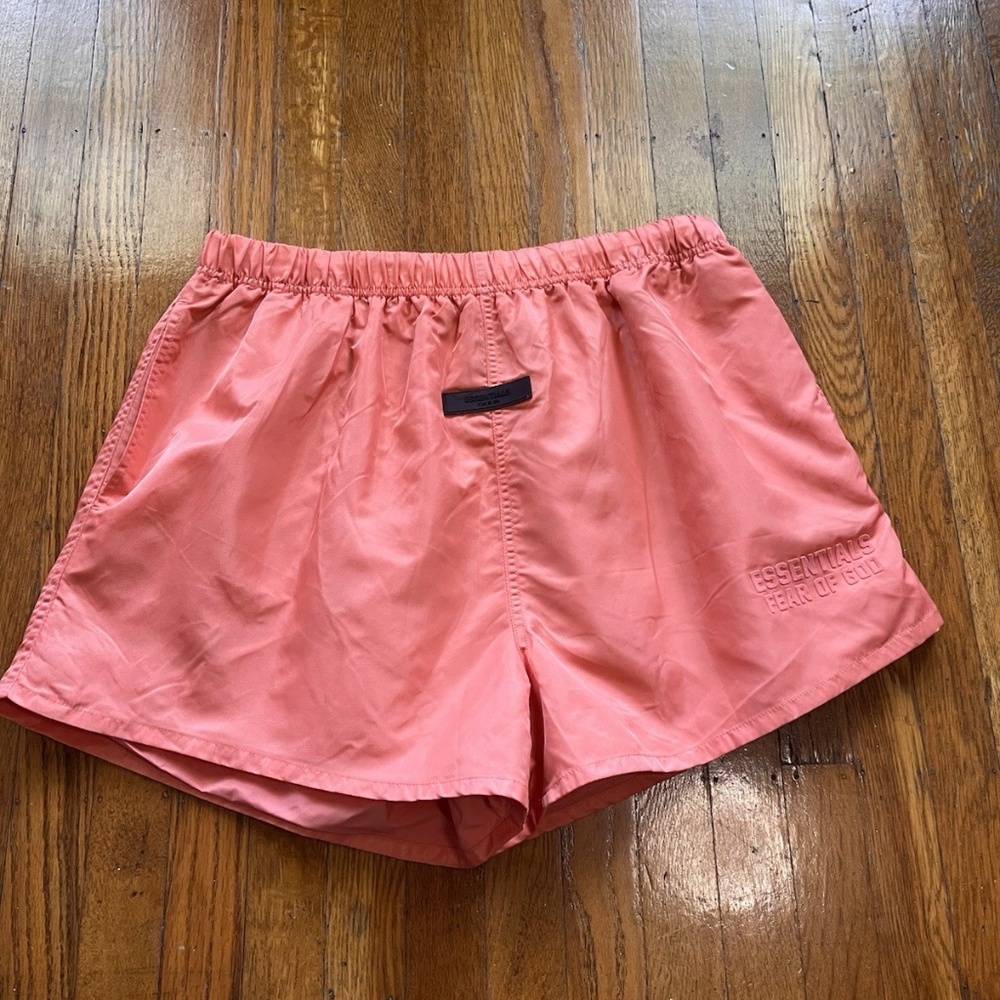 Fear of God Essentials Nylon Running Shorts Coral